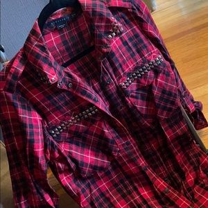 Women’s sanctuary brand flannel with stud details